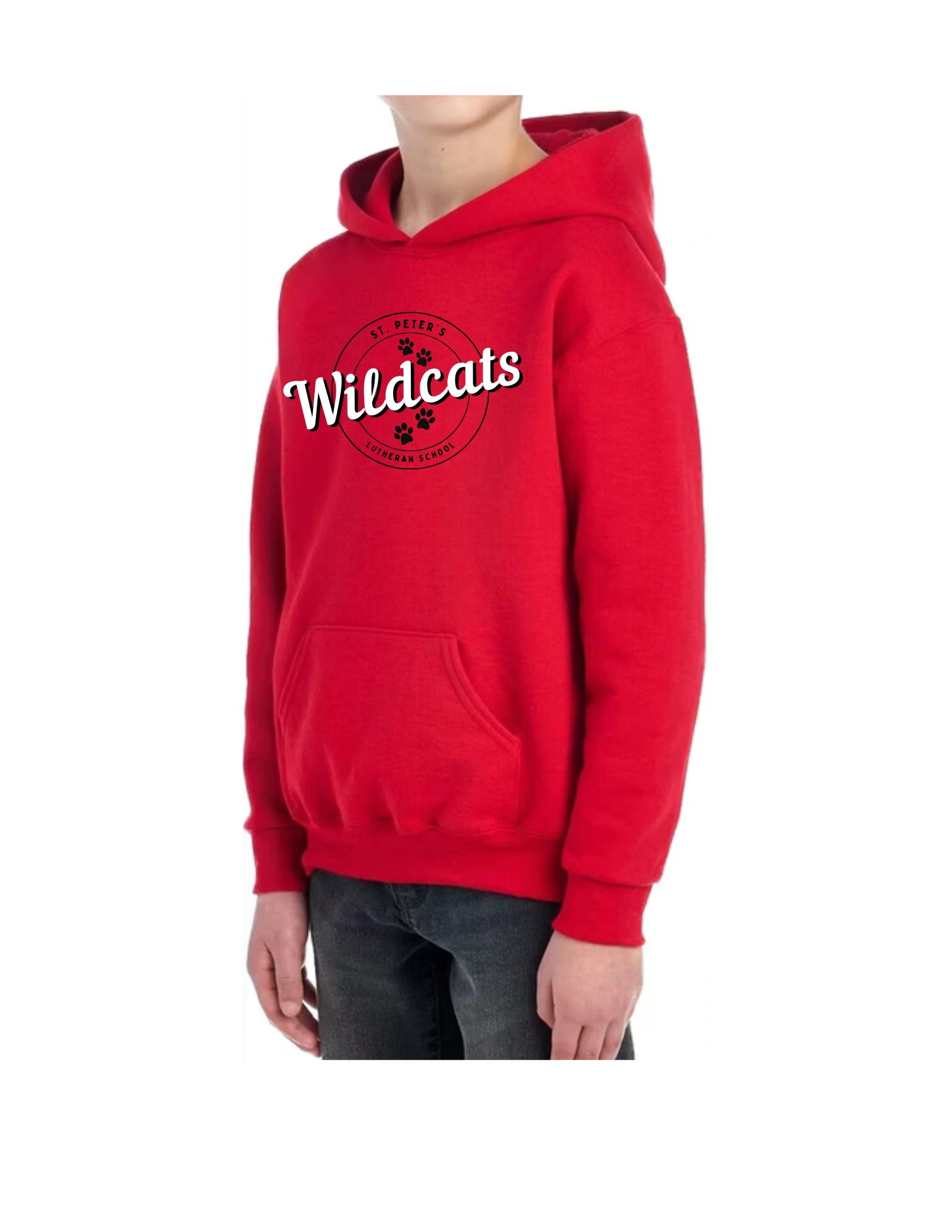 Youth JERZEES® 996YR NuBlend® Youth Hooded Sweatshirt-logo 5-B