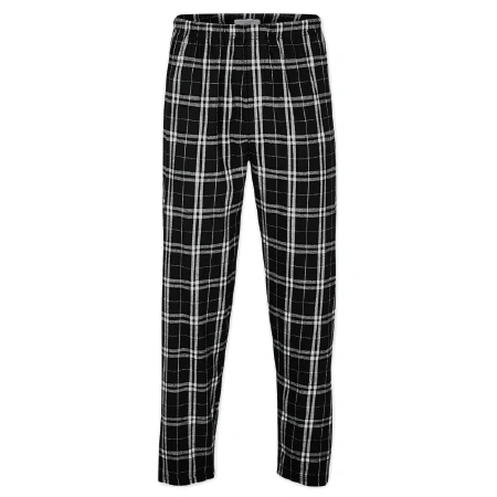 Boxercraft® BY6624 Youth Poly Flannel Pant BX624Y with logo on left thigh