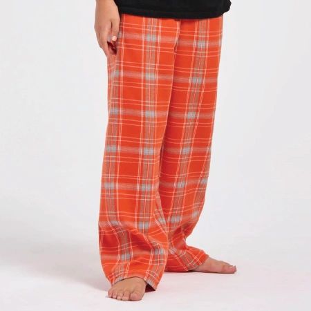 Boxercraft® BY6624 Youth Poly Flannel Pant BX624Y with logo on left thigh