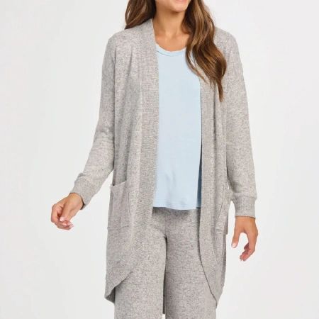 Boxercraft® BW1103 Women's Cuddle Cardigan BXBW1103 with left chest DTF print