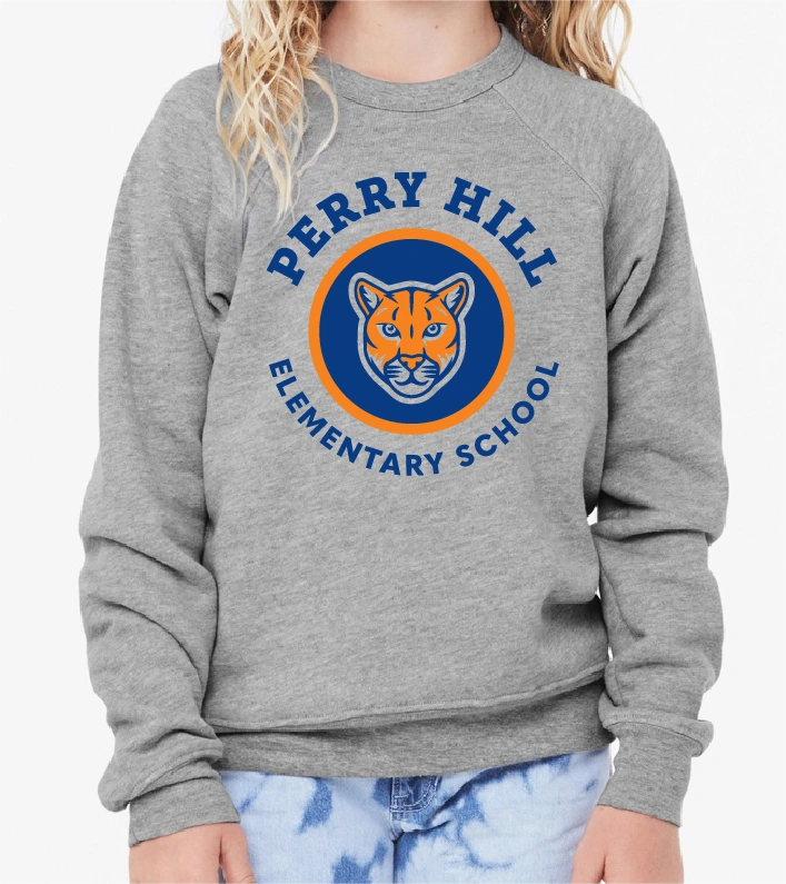 BELLA+CANVAS® 3901Y Youth Sponge Fleece Raglan Sweatshirt