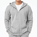 BELLA+CANVAS® 3759 Unisex Sponge Fleece DTM Full Zip Hoodie CV375n with left chest DTF print