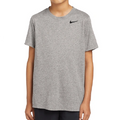 DV7317 Nike Youth Team rLegend Tee with full front DTF printed logo only
