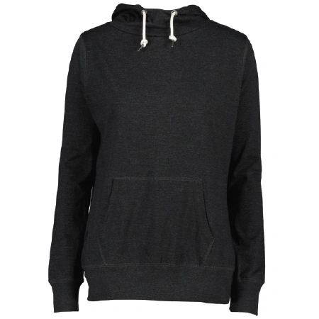 Enza® 09379 Ladies Long Sleeve Funnel Neck Hooded Tee W/left chest DTF print only