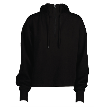 Enza® 31879 Ladies Boxy Quarter Zip Hood