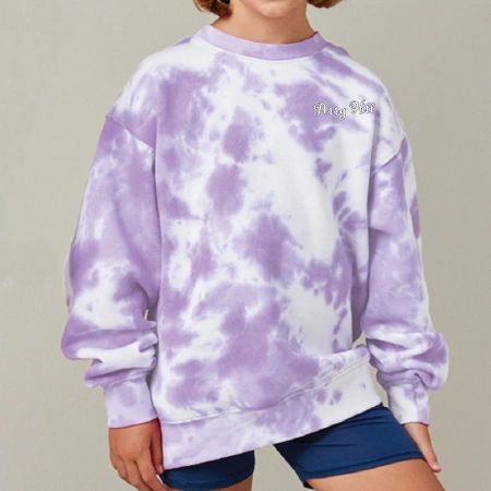 Enza® 98379 Youth Tie Dye Fleece Crew