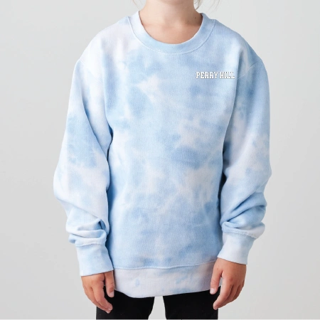 Enza® 98379 Youth Tie Dye Fleece Crew
