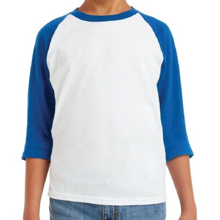 Gildan ® Heavy Cotton ™ Youth 3/4-Sleeve Raglan T-Shirt - Hickory Center Elementary School
