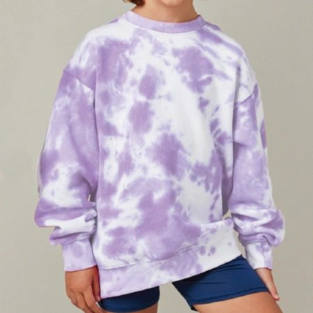 Enza® 98379 Youth Tie Dye Fleece Crew