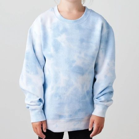 Enza® 98379 Youth Tie Dye Fleece Crew