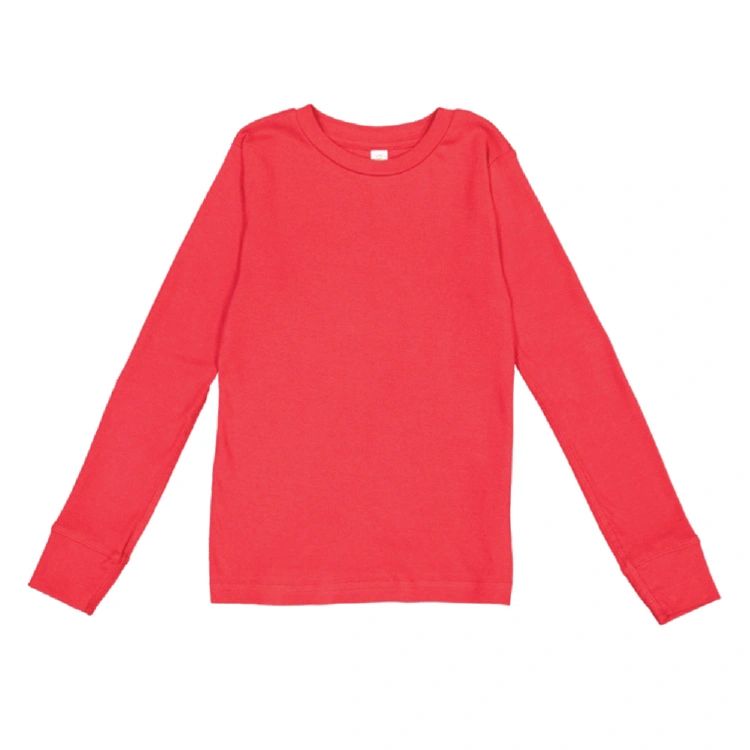 LAT Apparel® 611Z Youth Baby Rib Long Sleeve Pajama Top