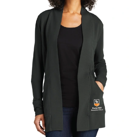 Port Authority® Ladies Microterry Cardigan with embroidery