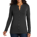 LM1008 Port Authority® Women's Concept Stretch Button-Front Cardigan with left chest embroidery only