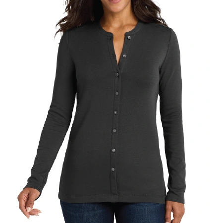 LM1008 Port Authority® Women's Concept Stretch Button-Front Cardigan with left chest embroidery only