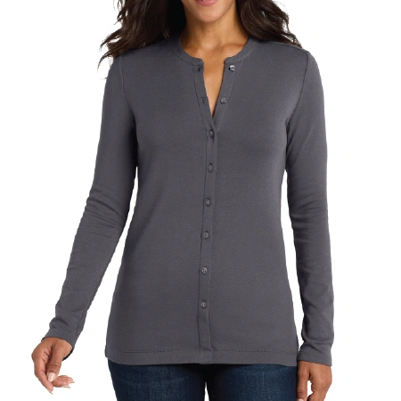 LM1008 Port Authority® Women's Concept Stretch Button-Front Cardigan with left chest embroidery only