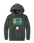 JERZEES® 996YR NuBlend® Youth Hooded Sweatshirt Full Front Logo
