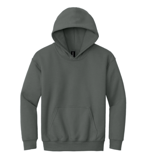 Gildan® 18500B Heavy Blend™ Youth Hooded Sweatshirt Full Front Logo
