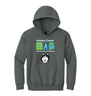 Gildan® 18500B Heavy Blend™ Youth Hooded Sweatshirt Full Front Logo
