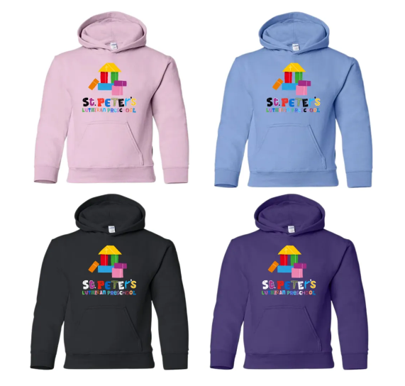 Gildan Heavy blend hoodie/Rabbit skin(toddler)-Logo Preschool blocks