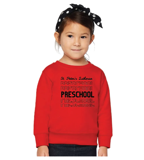 Gildan® 18000 Heavy Blend™ Adult / Youth /  Rabbit Skin 3317 Toddler Crewneck Sweatshirt-logo repeating preschool