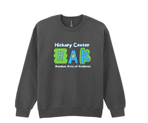 Gildan® 12000 DryBlend® Adult Crewneck Sweatshirt Full Front And Back Logo