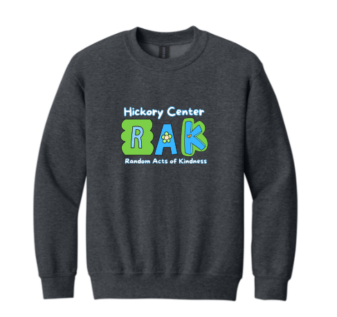 Gildan® 18000B Heavy Blend™ Youth Crewneck Sweatshirt Full Front and Back Logo