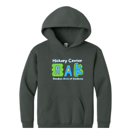 JERZEES® 996YR NuBlend® Youth Hooded Sweatshirt Full Front and Back Logo