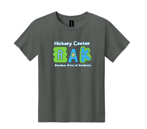 Gildan® 3000B Youth Light Cotton™ T-Shirt Full Front and Back Logo
