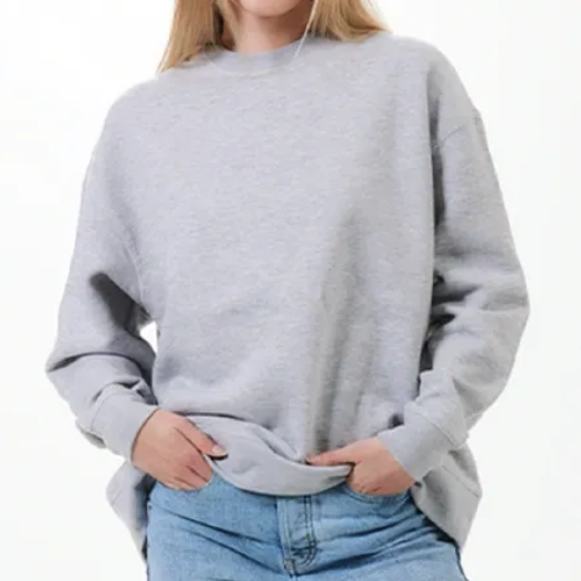 U.S. Apparel UFL2192 Snuggly Fleece Oversized Crew Full Front Logo