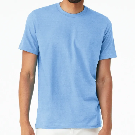 BELLA+CANVAS® 3001CVC Unisex Heather CVC Short Sleeve Tee Full Front Logo