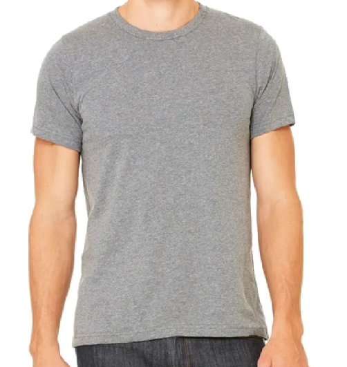 BELLA+CANVAS® 3001CVC Unisex Heather CVC Short Sleeve Tee Full Front Logo