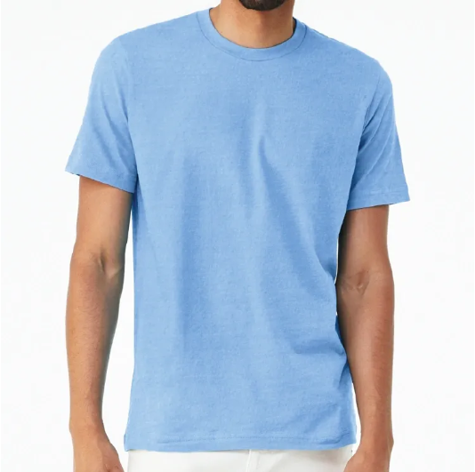 BELLA+CANVAS® 3001CVC Unisex Heather CVC Short Sleeve Tee Full Front Logo