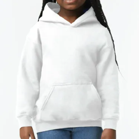 Gildan® 18500B Heavy Blend™ Youth Hooded Sweatshirt Full Front Logo