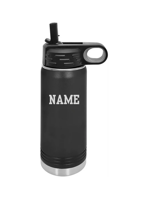 20 oz Water Bottle with Lid / Straw