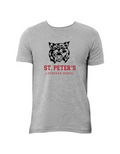 Bella Canvas Short Sleeve T-Shirt Grey-logo 7 red
