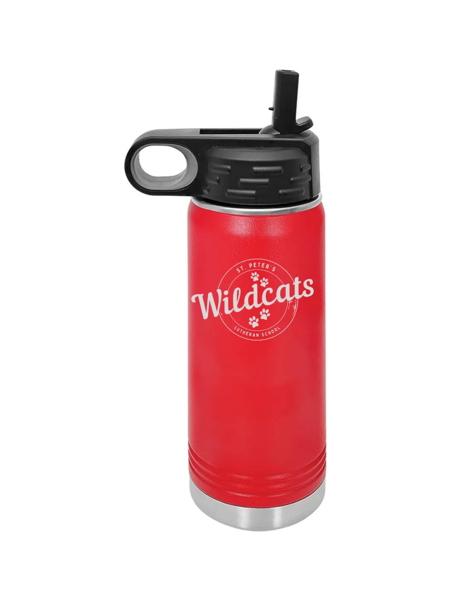 20 oz Water Bottle with Lid / Straw