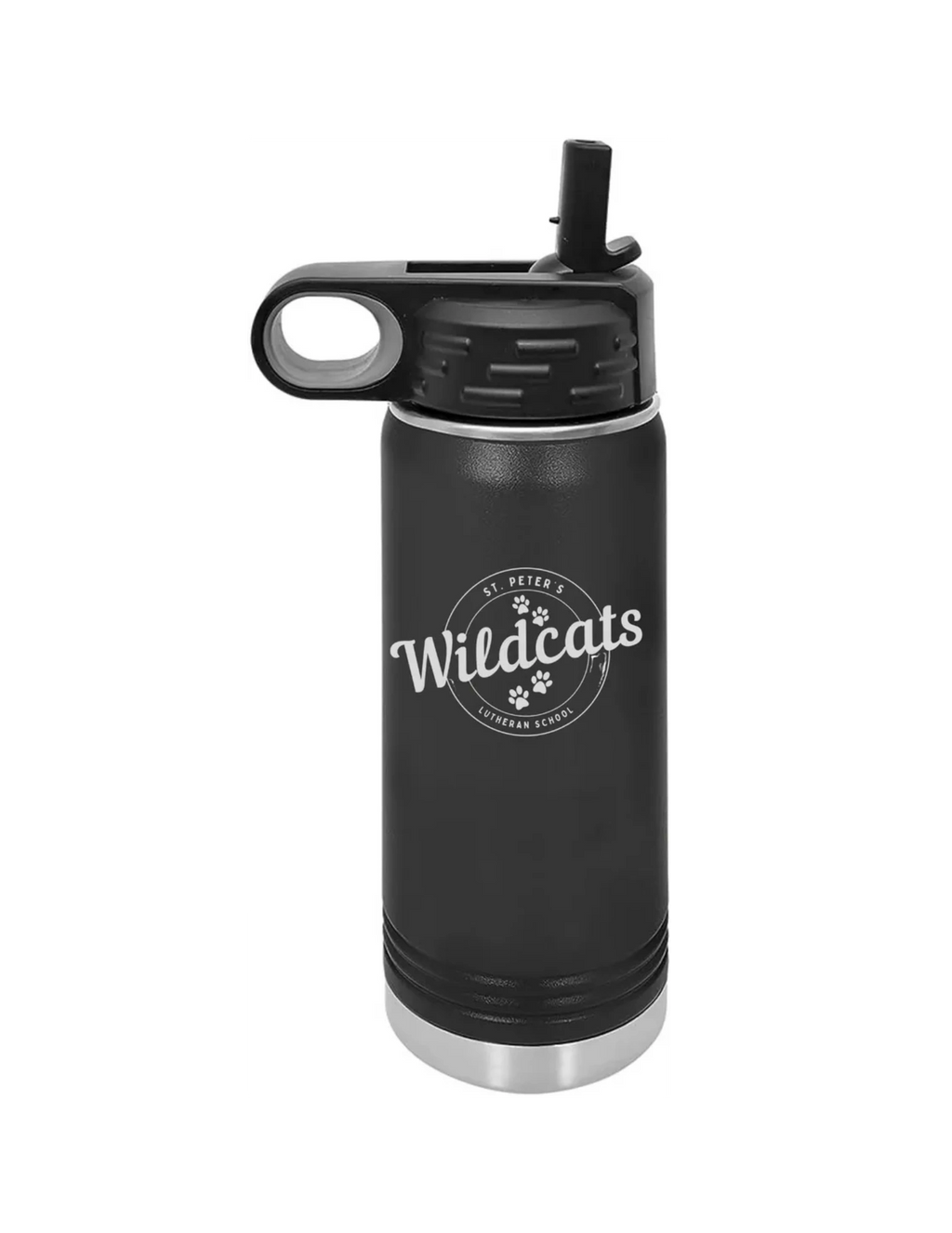 20 oz Water Bottle with Lid / Straw
