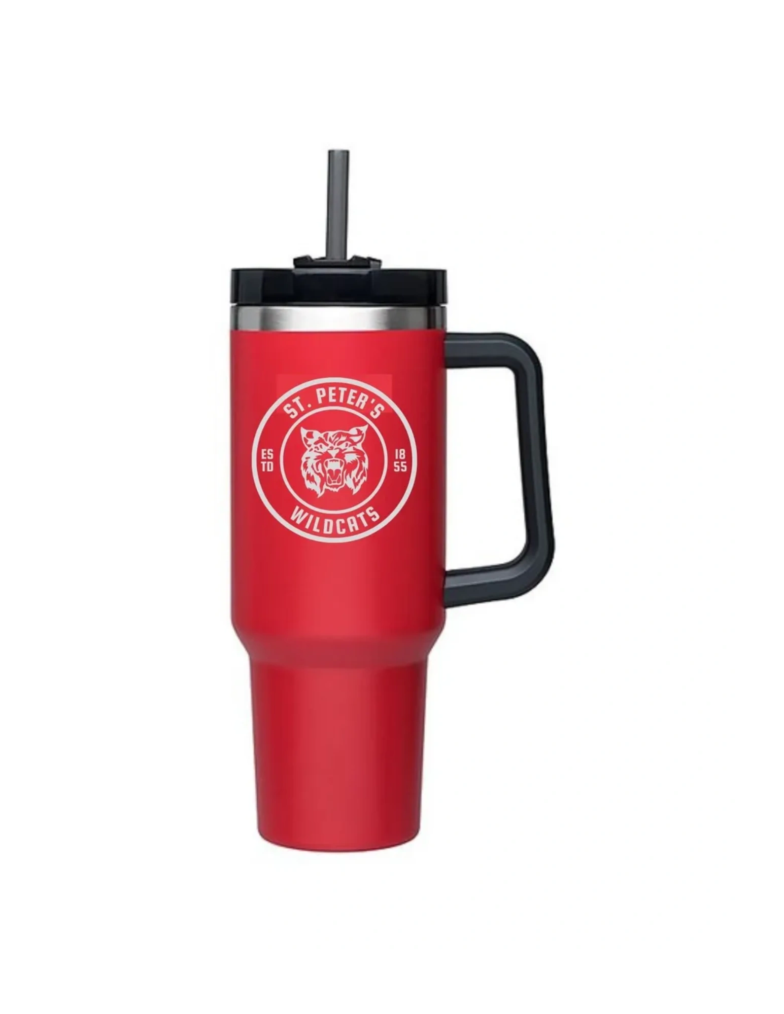40 oz Tumbler with Lid and Straw - Red