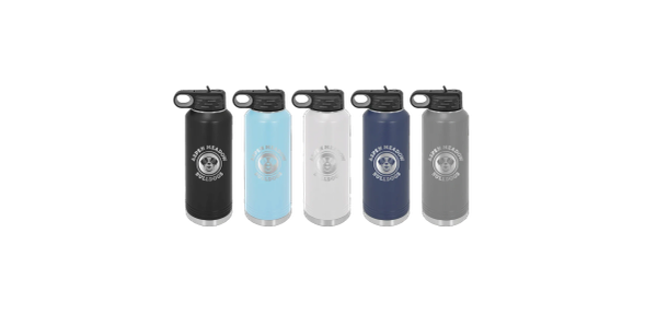 40 oz Water Bottle with Lid / Straw